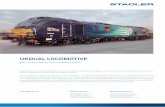 UKDUAL LOCOMOTIVE - …… · Technical features Technology – Based on the UKLIGHT locomotive – Multipurpose locomotive for passenger and freight applications – Adapted to UK