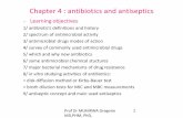 Chapter 4 : antibiotics and antiseptics - … · 2013-03-25 · Chapter 4 : antibiotics and antiseptics ... chemotherapy, the treatment of infectious diseases using chemical substances