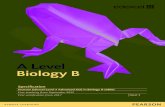 A Level Biology B - Reigate Grammar School · A Level Biology B Specification Pearson Edexcel Level 3 Advanced GCE in Biology B ... learner’s success in education. ... has been