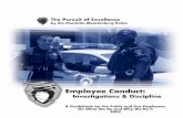 Employee Conduct: Investigations & Discipline · Employee Conduct: Investigations & Discipline ... • Courtesy • The Constitution of North Carolina ... obstacles we think the organization