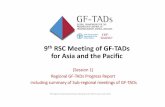 9 RSC Meeting of GF TADs for Asia and the Pacific · for Asia and the Pacific (Session 1) Regional GF ‐TADs Progress Report including summary of Sub‐regional meetings of GF‐TADs