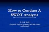How to Conduct A SWOT Analysis - oie.eku.edu Analysis.pdf · 1 How to Conduct A SWOT Analysis Dr. E. J. KeeleyDr. E. J. Keeley Executive Director, Institutional Effectiveness Executive