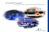 Cermax Products and Specifications - PerkinElmer€¦ · and power supplies. Safe and compact solution Utilizing an integrated parabolic or ellipsoidal reflector, Cermax® lamps produce