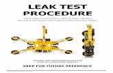 LEAK TEST PROCEDURE · tst-018 dc3 lifters rev 2018-023 leak test procedure applicable to dc3 intelli-grip lifters – models mrt4-dc3, mrta8-dc3, mrtalp8-dc3 and pc/p1-dc3 series
