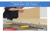 MATCHFIT DOVETAIL CLAMPS PROJECT PLAN Table Saw …€¦ · MATCHFIT DOVETAIL CLAMPS PROJECT PLAN Table Saw Tall Fence ... A Table Saw Tall Fence is a wide panel secured to your rip