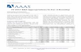 FY 2017 R&D Appropriations So Far: A Roundup FY 2017... · FY 2017 R&D Appropriations So Far: A Roundup Matt Hourihan and David Parkes AAAS R&D Budget and Policy Program ... things