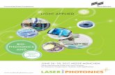 LIGHT APPLIED - messe-muenchen.jp · LIGHT APPLIED  ... 11% Optics manufacturing ... C linical and biomedical spectroscopy and imaging