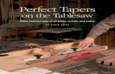 on the Tablesaw - gnhw.org · on the Tablesaw Make tapered legs of all types, ... Instead of the sled being guided by the miter slot, as in most cases, I have it hooked to the fence.