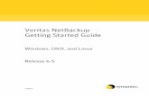 Veritas NetBackup Getting Started Guide - FU-Berlin … · Veritas NetBackup Getting Started Guide Windows, ... with this Veritas product. ... Complete NetBackup documentation set