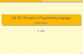 CSE 307: Principles of Programming Languages - … · C++ Java Prolog: Back-tracking ... 8/57. History of Programming Languages (5) C: ... Compare with grammatically correct but nonsensical