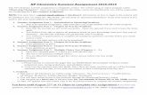 AP Chemistry Summer Assignment 2018-2019 .AP Chemistry Summer Assignment ... This year in AP Chemistry