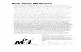 MUSIC T INTERNATIONAL - musikundbuehne.de · Misbehavin’, Damn Yankees, The Music Man, Evita, and the complete musical theatre works of ... and nurturing a musical theatre that