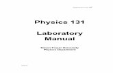 Physics 131 Laboratory Manual - SFU.camxchen/phys131/Spring2013/P131LabManual2013.pdf · In the physics laboratory you won't just say the ... experiment should be written down here