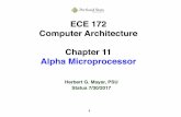 ECE 172 Computer Architecture Chapter 11 Alpha …web.cecs.pdx.edu/~herb/ece172s18/l11_Alpha.pdf · ECE 172 Computer Architecture ... Alpha mnemonics below move bits between memory