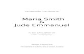 €¦ · Web viewcelebrating the union of. Maria Smith & Jude Emmanuel. in the sacrament of. holy matrimony. Saturday, 6 January 2018. The Cathedral of …