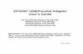 EPSON USB/Parallel Adapter User’s Guide · EPSON® USB/Parallel Adapter User’s Guide for the EPSON Stylus COLOR 440, ... iMac or to a USB hub connected to a port on the iMac.