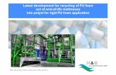 Latest development for recycling of PU foam out of end … · -Sus Poly Urethane, Amsterdam, ... * European Bedding Industries‘ Association ... raw materials recovery energy recovery