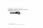 OVC Standard Operating Procedure High Value Purchase Requisition SOP... · OVC – Standard Operating Procedure: High Value Purchase Requisition v0.1 Summary Topic List The following