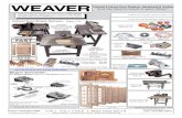 WEAVER · 5 Air Tenon Jigs 6 Weaver Variable Speed Power Feeder 9 Shaper Systems Table of Contents Cabinet Door Shaper Systems 6 30Crown Raised Panel Shaper, ...