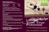 Summer Course and - Goh Ballet Academy brochure.pdf · Summer intensive curriculum includes Ballet technique, Men’s Work, ... Music, nutrition and proper ... A daily Ballet class