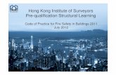 Hong Kong Institute of Surveyors Pre-qualification ... · Hong Kong Institute of Surveyors Pre-qualification Structural Learning. ... “Fire resistance rating ... fire compartments,