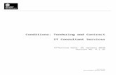 IT Consultant Services - V 4.1.16 (25 January 2010)€¦ · Web viewConditions of Contract. Conditions of Tendering. CONDITIONS OF TENDERING. Table of Contents. IT Consultant Services