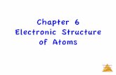 Chapter 6 Electronic Structure of Atoms - chemistry… · Chapter 6 Electronic Structure of Atoms . Electronic Structure of Atoms His"rical perspec#ve$ Atomic spectra • Bunsen,
