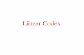 Linear Codes - UC Denverwcherowi/courses/m7823/linearcodes.pdf · Linear Codes In general, finding the minimum distance of a code requires comparing every pair of distinct elements.