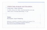 CS626 Data Analysis and Simulation - William & Marykemper/cs626/slides/v7.pdf · Check the fit to the data via statistical tests and ... Check the fit to the data Graphical analysis