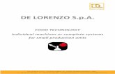 DE LORENZO S.p.A. · DE LORENZO S.p.A. FOOD TECHNOLOGY ... B ‐ Packing equipment for juice, ... conveying the same fruit under the nozzles and then brings ...