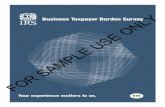 Business Taxpayer Burden Survey ONLY USE … · You may need to consult with others ... Business Taxpayer Burden Survey ... D. Pre-tax fringe benefits? (e.g., pension plan, health