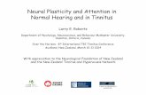 Neural Plasticity and Attention in Normal Hearing and in ... roberts tri auckland.pdf · Neural Plasticity and Attention in ... Does Sound Therapy Work for Tinnitus? Flor, Hoffmann,