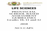 PROVINCIAL SCHOOL BASED ASSESSMENT … - lfsc school based assessment... · 0 provincial school based assessment guidelines grades 10, 11 and 12 2018 ncs caps