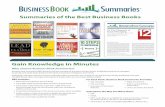Summaries of the Best Business Books · 1999, Marcus Buckingham and Curt Coffman‘s book First, Break All the Rules divulged and explored 12 of ... Summaries of the Best Business
