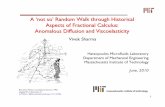 A ‘not so’ Random Walk through Historical Aspects of ... · Aspects of Fractional Calculus: Anomalous Diffusion and Viscoelasticity 1 ... cooperatively and glass transition