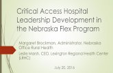 Leadership Opportunities in the Nebraska Flex program · Leadership Development in the Nebraska Flex Program Margaret Brockman, ... patient billing cycle. Lean Six Sigma ... concepts,