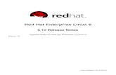 Red Hat Enterprise Linux 6 - access.redhat.com · Red Hat Enterprise Linux 6 6.10 Release Notes Release Notes for Red Hat Enterprise Linux 6.10 Edition 10 Red Hat Customer Content