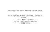 The Zeplin II Dark Matter Experiment - Texas A&M …people.physics.tamu.edu/kamon/research/talk/ppc_lunch/060322... · The Zeplin II Dark Matter Experiment Jianting Gao, ... Department
