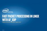Fast packet processing in linux with af xdp - fosdem.org · – Item in backlog to make this a thread on third core ... l2fwd 0.71 Mpps 1.7 Mpps - 10.3 Mpps XDP_SKB mode up to 5x