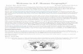Welcome to A.P. Human Geography!€¦ · A.P. Human Geography is an exciting course that dives into the distribution and differentiation of ... Map #8- Southeast Asia Color (your