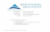 QUOTIENT EMOTIONAL - Aptitude Analytics .Introduction The Emotional Quotient™ report looks at a