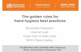 The golden rules for hand hygiene best practices - … · The golden rules for hand hygiene best practices v Please do it!