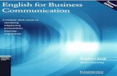 English for Business Communication Teacher's book ... · Optional case studies 5R 58 58 59 59 61 62 65 65 65 66 6R 74 74 74 76 7R 83 83 83 84 ... the Teacher's Book for each section