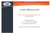 Lab Manual - Ku Manuals/ISC 210 Lab-Manual.pdf · Lab Manual ISC 210 Computational Methods ... Rules to fallow by Computer Lab Users ... Cheating in Lab Work or Lab Project will result