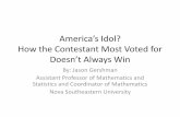 America’s Idol? How the Contestant Most Voted for  · America’s Idol? How the Contestant Most Voted