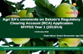 Agri SA’s comments on Eskom’s Regulatory - .Agri SA’s comments on Eskom’s Regulatory ...