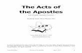 The Acts of the Apostles - Texas Bible Bowl€¦ · Texas Bible Bowl The Acts of the Apostles April 1, 2017 9 Acts The Promise of the Holy Spirit