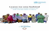 Strengthening health systems for UHC and the SDGs in … framework... · framework of actions Strengthening health systems for UHC and the SDGs in Africa Leave no one behind