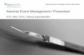 Adverse Event Management / Prevention - mcs-ets.orgmcs-ets.org/wsb/data/documents/ETS_Adverse-Event-management... · Invasive Hemodynamic Monitoring ... Guidlines/SOP Barriers etc.