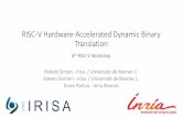 Hardware-Accelerated Dynamic Binary Translation · Systems on a Chip • Complex ... •Transmeta Code Morphing Software & Crusoe architectures ... Hardware Accelerated Dynamic Binary